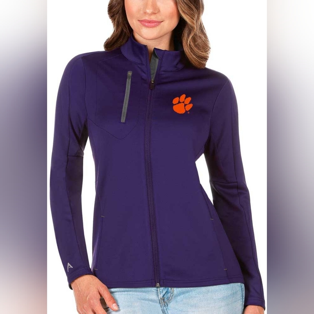 Nike Clemson Tigers Zippered Performance Jacket In XS